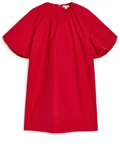 Balloon-Sleeve Dress