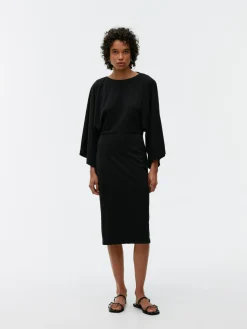 Boat-Neck Midi Dress