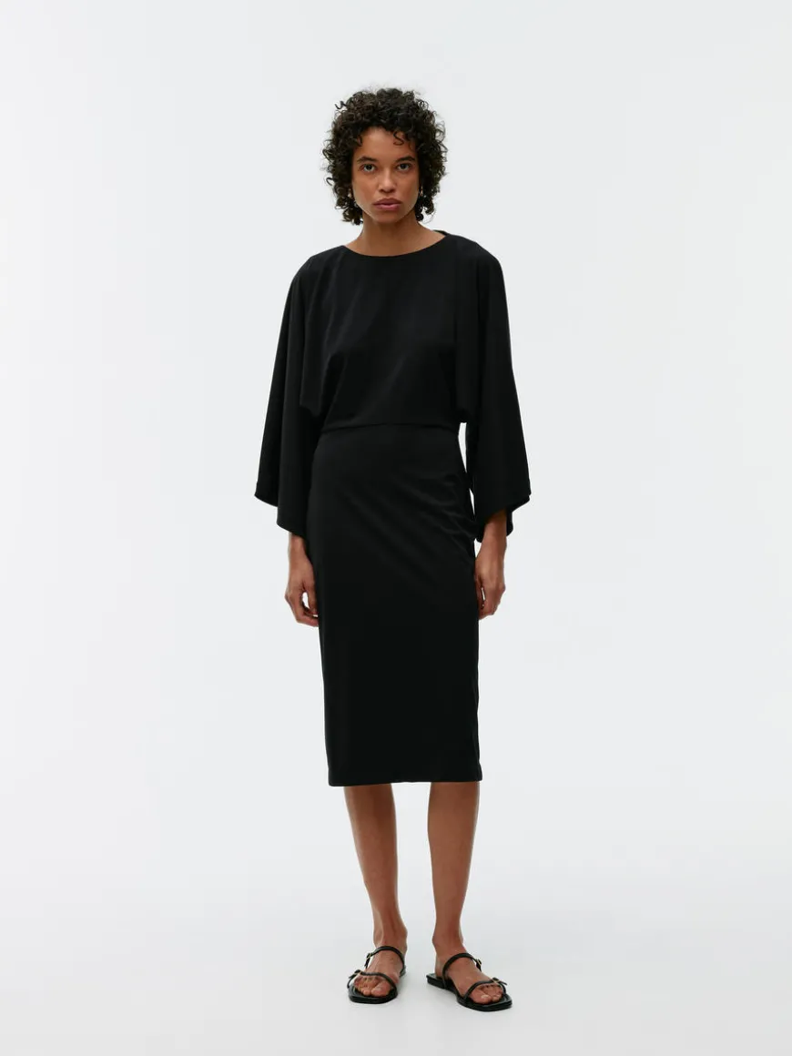 Boat-Neck Midi Dress