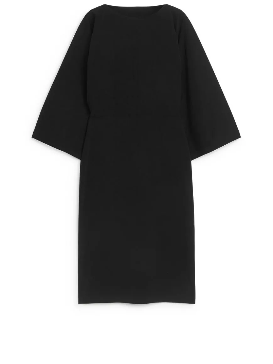 Boat-Neck Midi Dress