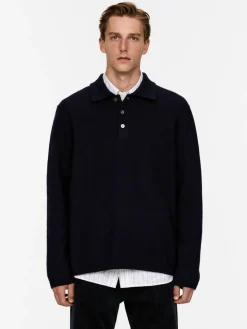 Boiled Wool Polo Shirt