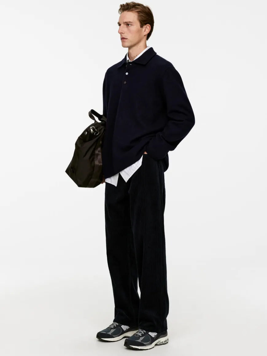 Boiled Wool Polo Shirt