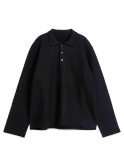 Boiled Wool Polo Shirt