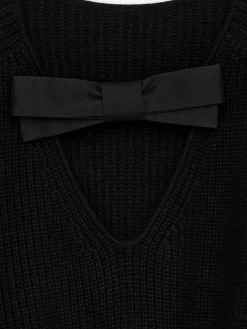 Bow-Detail Wool-Cotton Jumper
