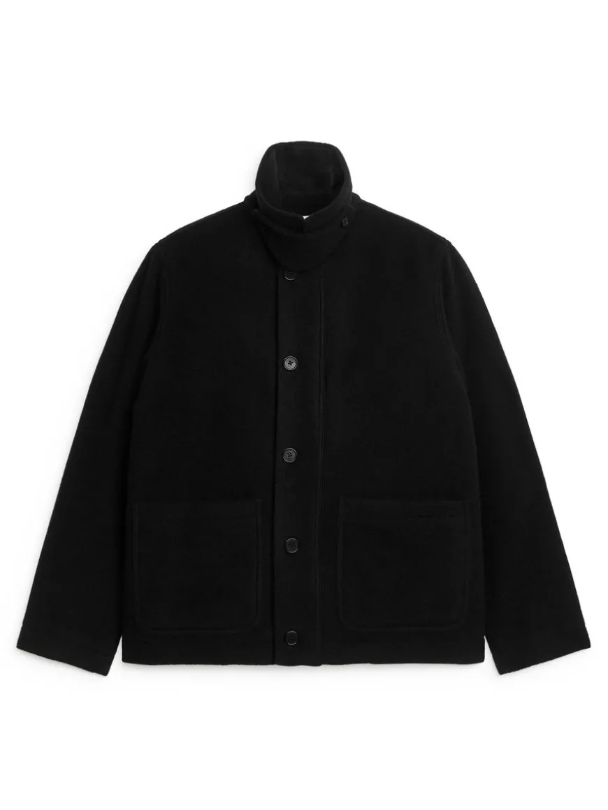 Boxy Wool-Blend Jacket