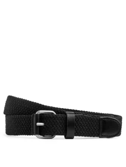 Braided Leather Trimmed Belt