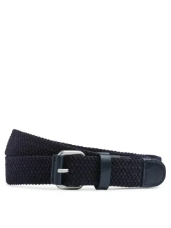 Braided Leather Trimmed Belt