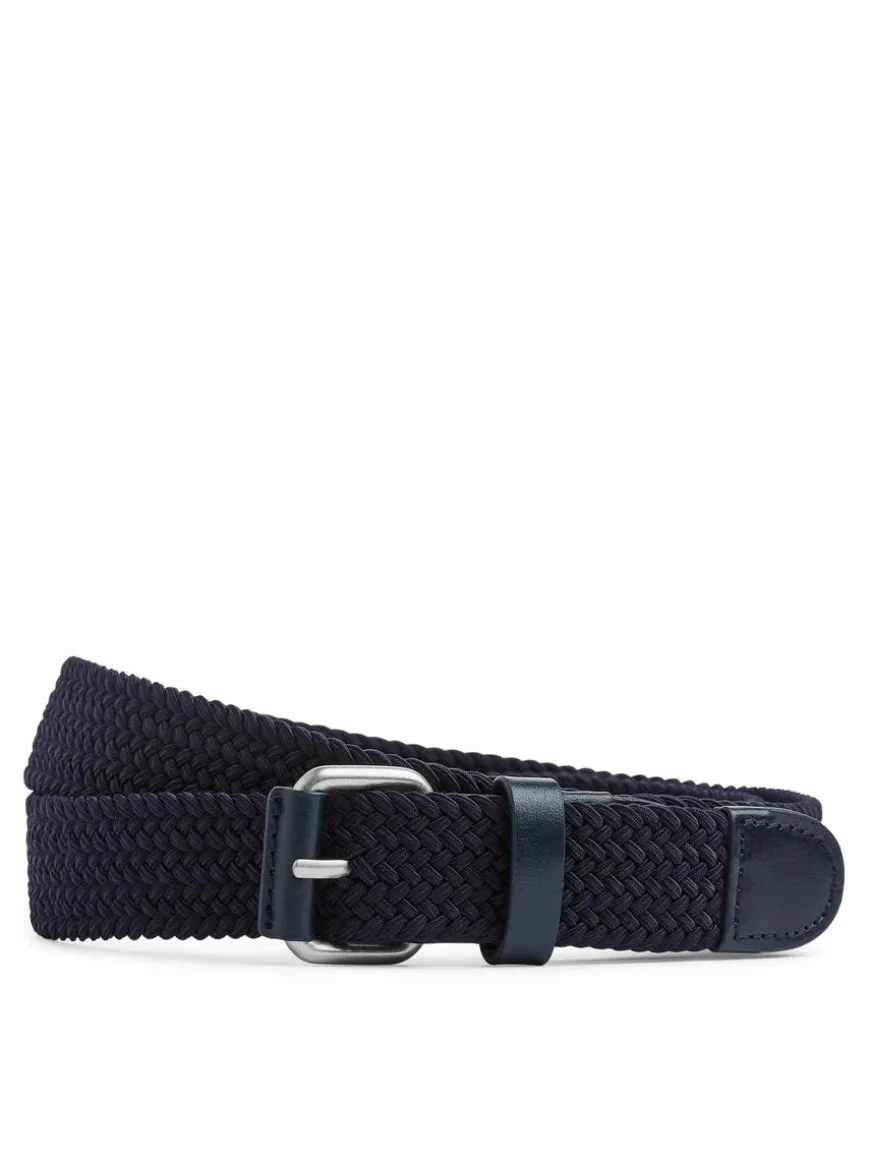 Braided Leather Trimmed Belt