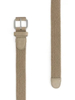 Braided Leather Trimmed Belt