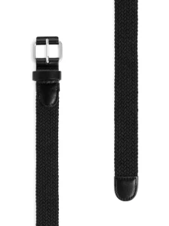 Braided Leather Trimmed Belt