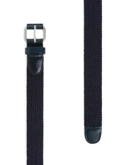 Braided Leather Trimmed Belt