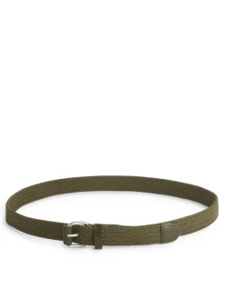 Braided Leather Trimmed Belt