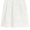Broderie Anglaise Midi Skirt
