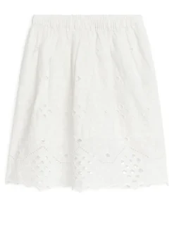 Broderie Anglaise Midi Skirt