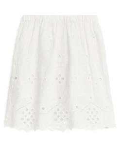 Broderie Anglaise Midi Skirt
