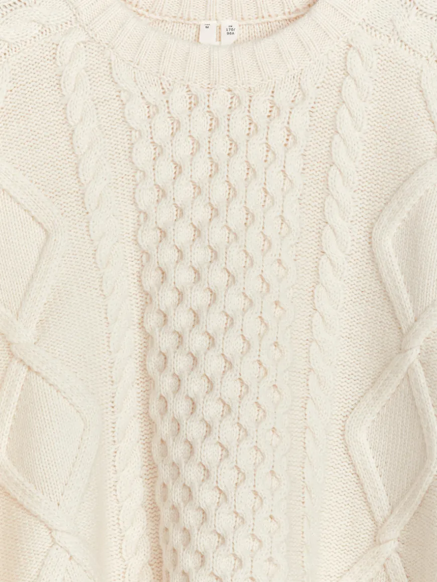 Cable Knit Wool Jumper