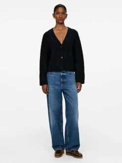 Cable-Knit Wool Cardigan