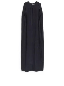 Cape-Sleeve Maxi Dress