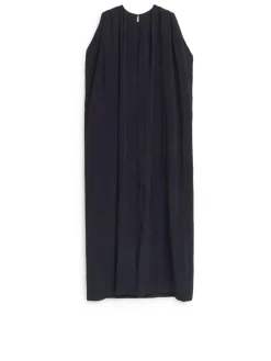 Cape-Sleeve Maxi Dress