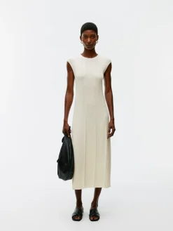 Cap-Sleeve Rib Dress