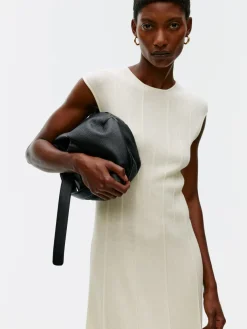 Cap-Sleeve Rib Dress