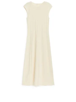 Cap-Sleeve Rib Dress