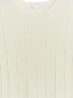 Cap-Sleeve Rib Dress