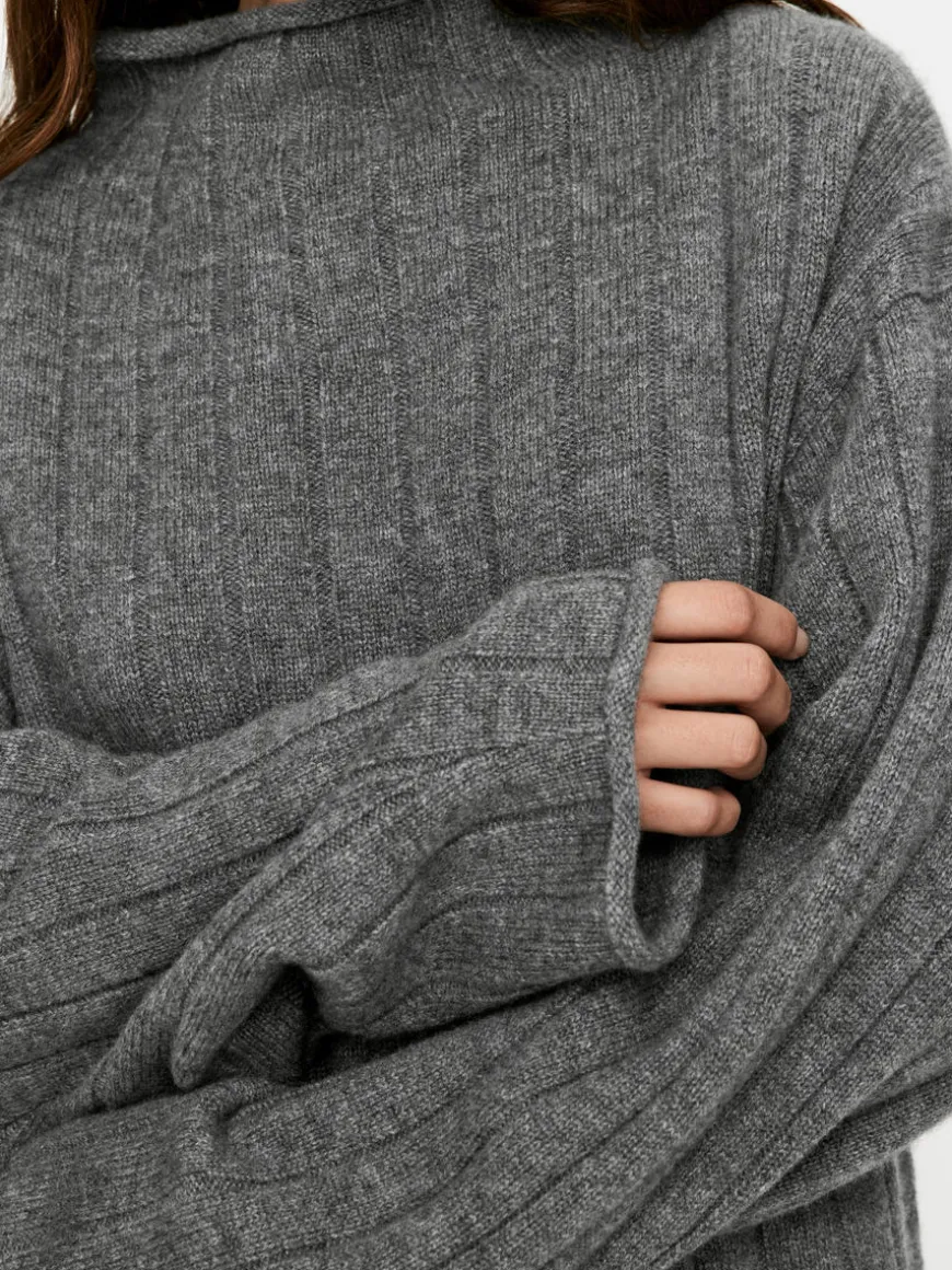 Cashmere-Wool Rib Jumper