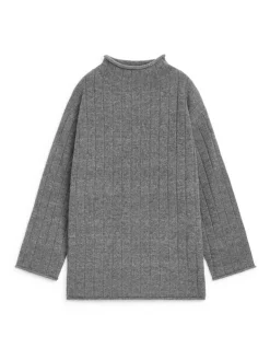 Cashmere-Wool Rib Jumper