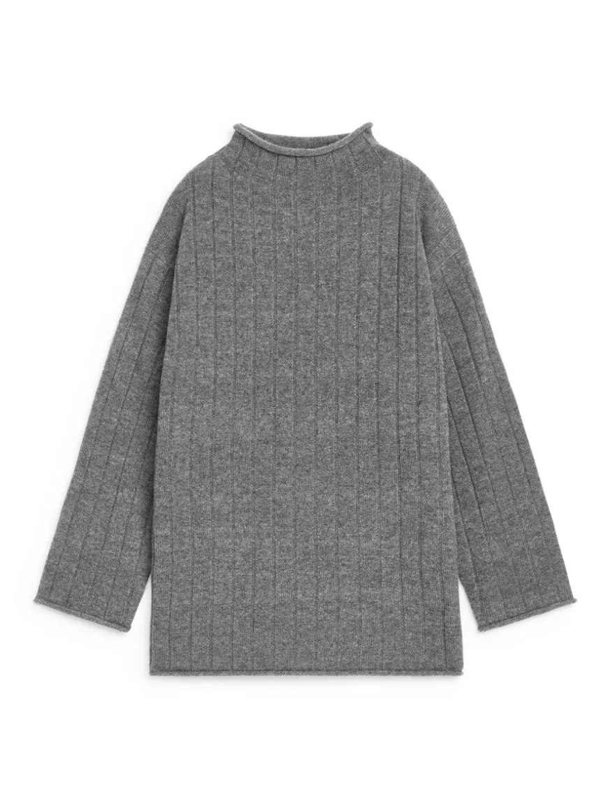Cashmere-Wool Rib Jumper