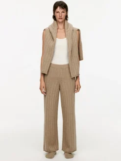 Cashmere-Wool Rib Trousers