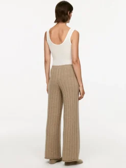 Cashmere-Wool Rib Trousers
