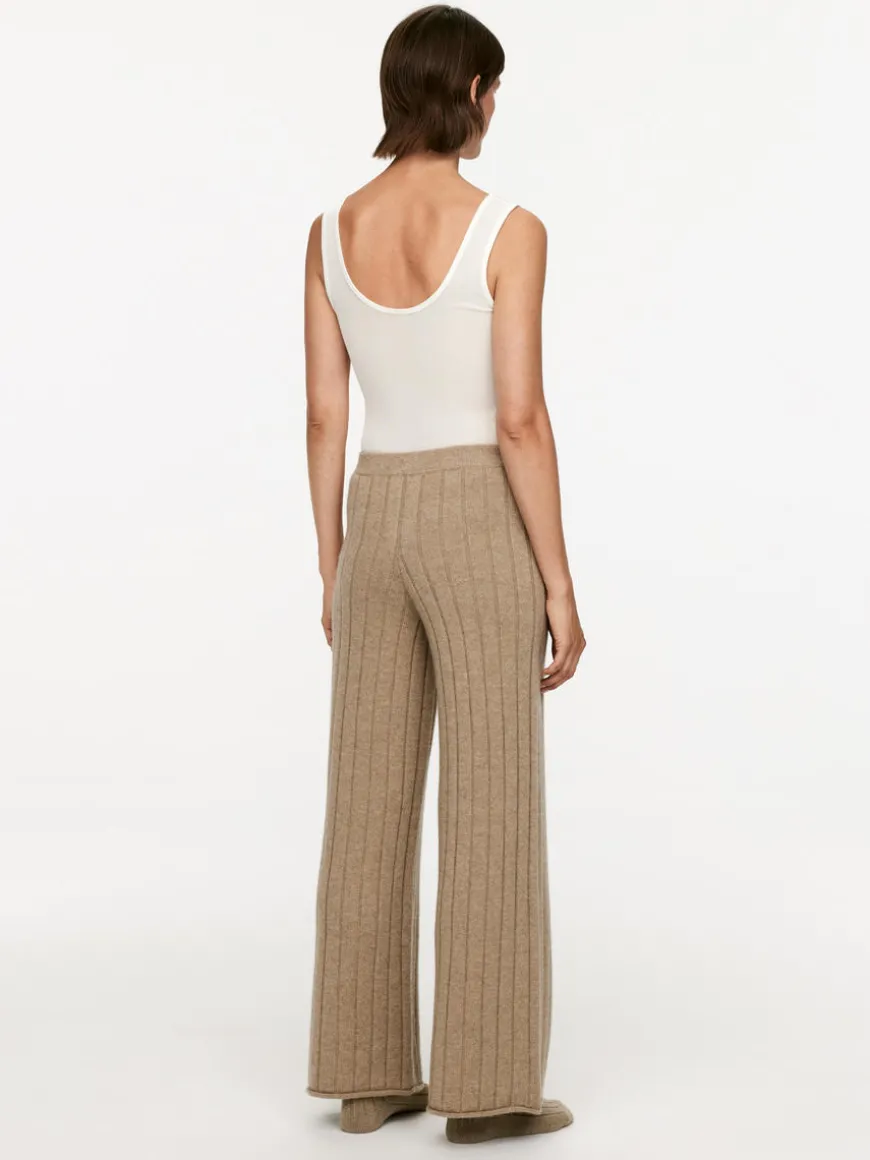 Cashmere-Wool Rib Trousers