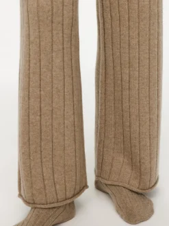 Cashmere-Wool Rib Trousers