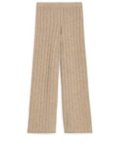 Cashmere-Wool Rib Trousers