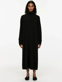Cashmere-Wool Roll-Neck Dress