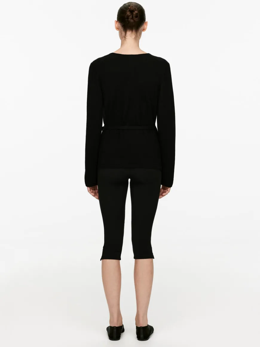 Cashmere-Wool Wrap Cardigan