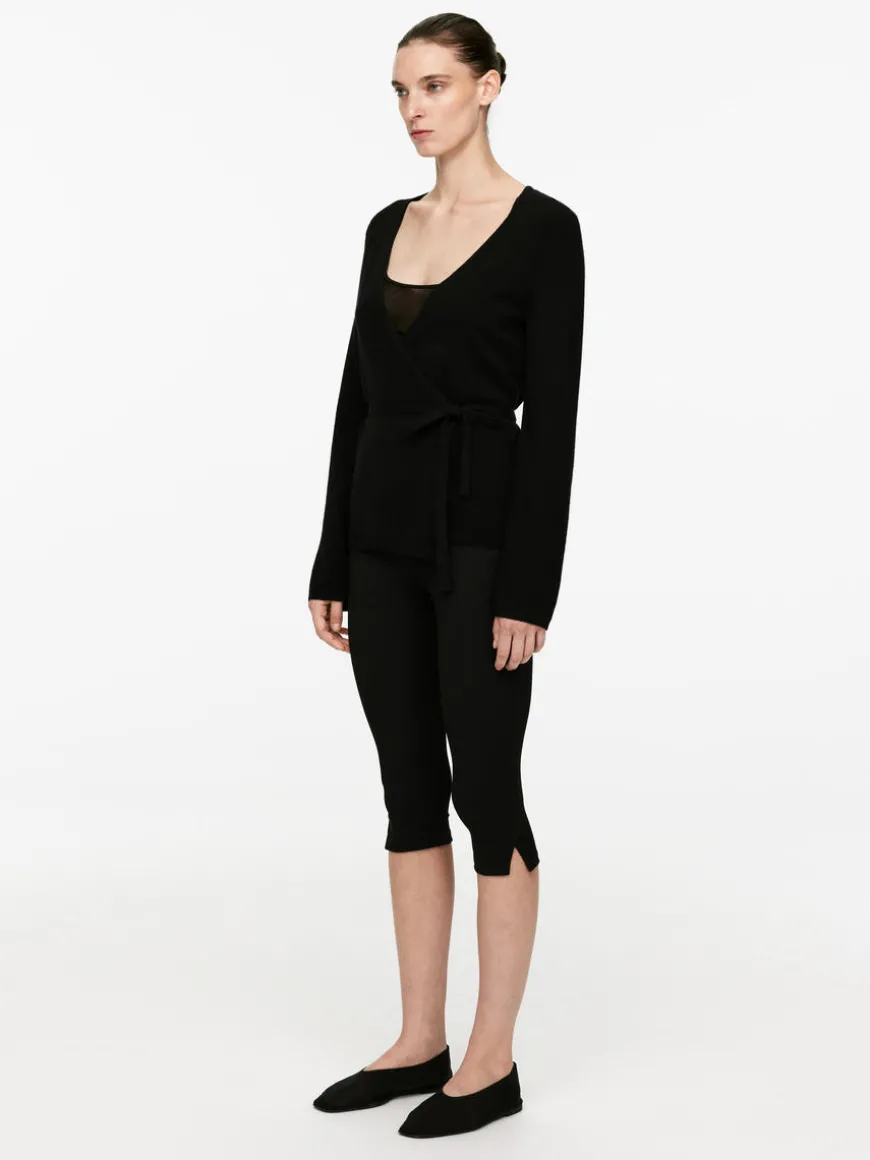 Cashmere-Wool Wrap Cardigan
