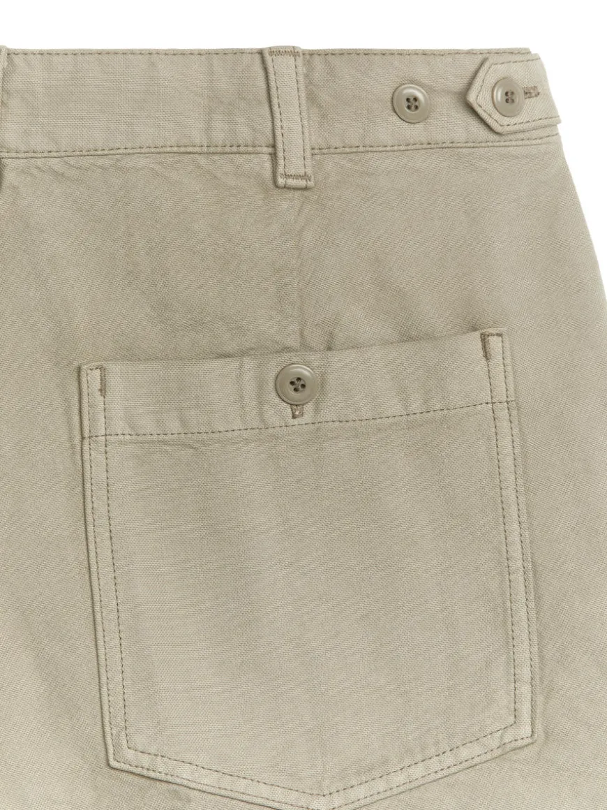 Cotton Canvas Utility Trousers