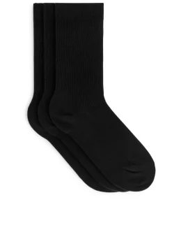 Cotton Rib Socks Set Of 3