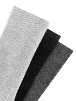 Cotton Rib Socks Set Of 3