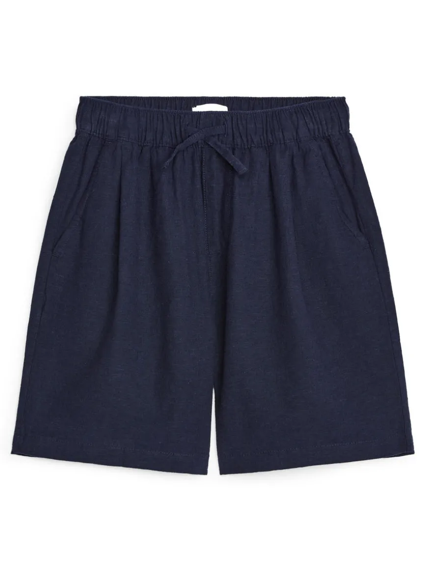 Cotton-Linen Shorts