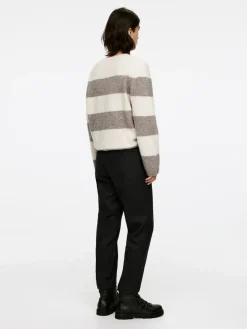 Cropped Tapered Wool Trousers