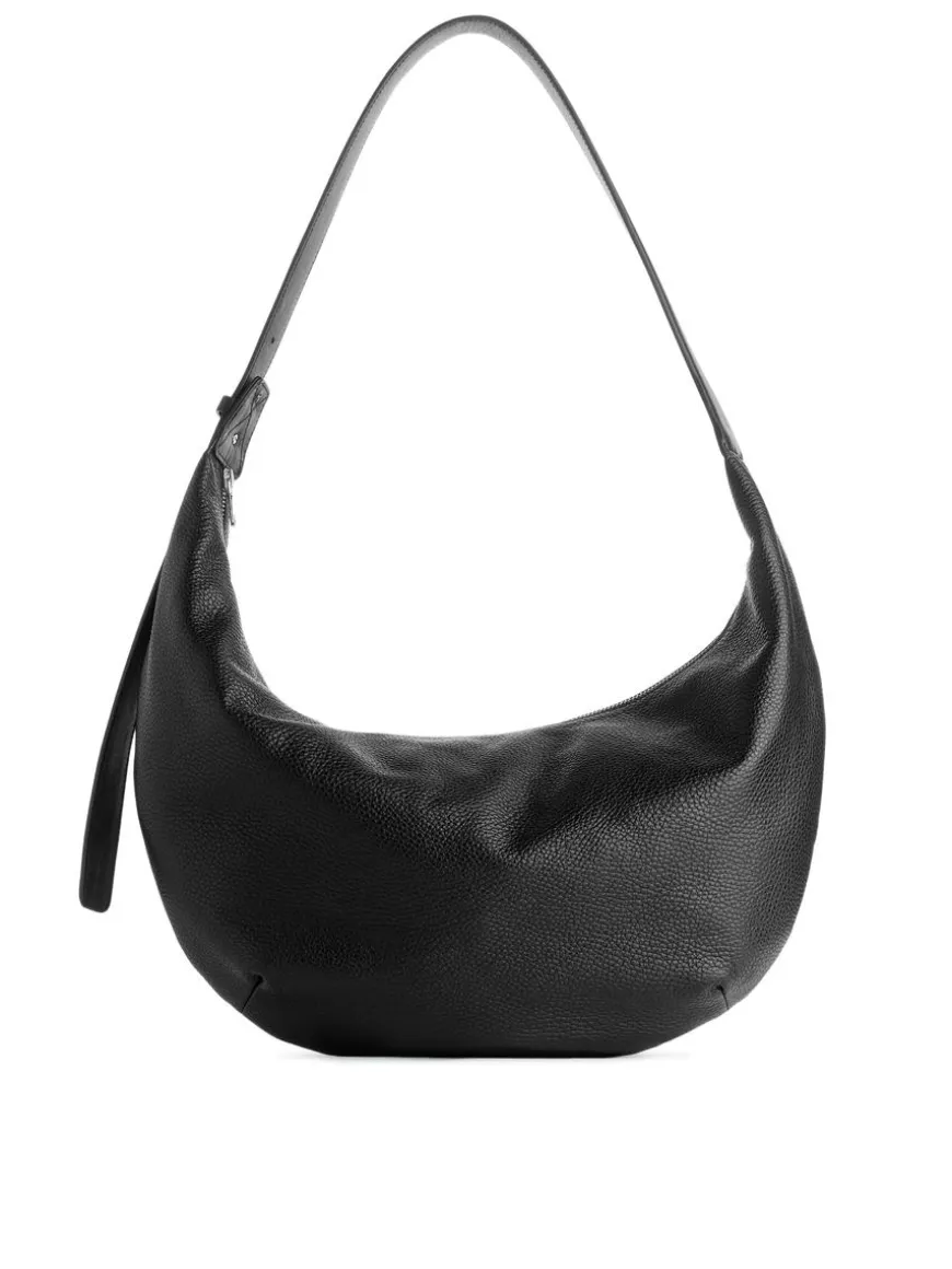 Curved Leather Bag