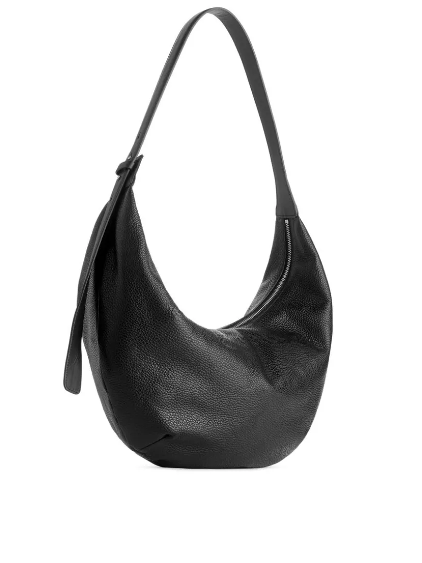 Curved Leather Bag
