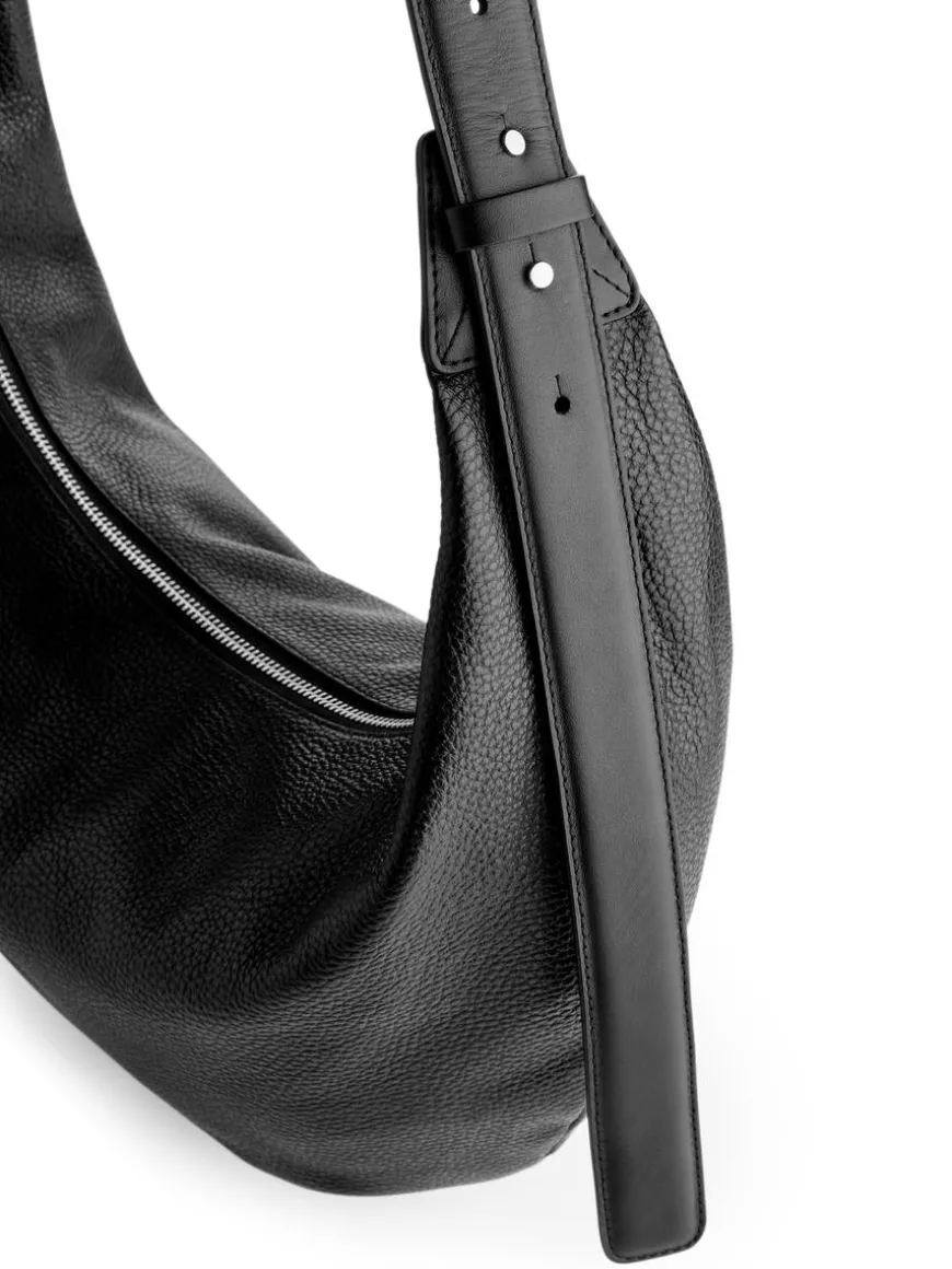 Curved Leather Bag
