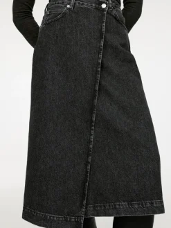 Denim Wrap Skirt