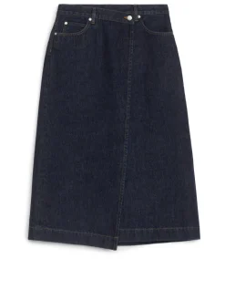Denim Wrap Skirt