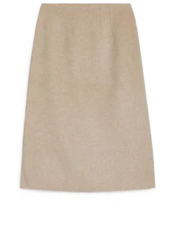 Double-Face Wool-Lyocell Skirt
