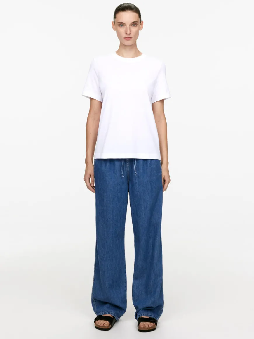 Drawstring Denim Trousers